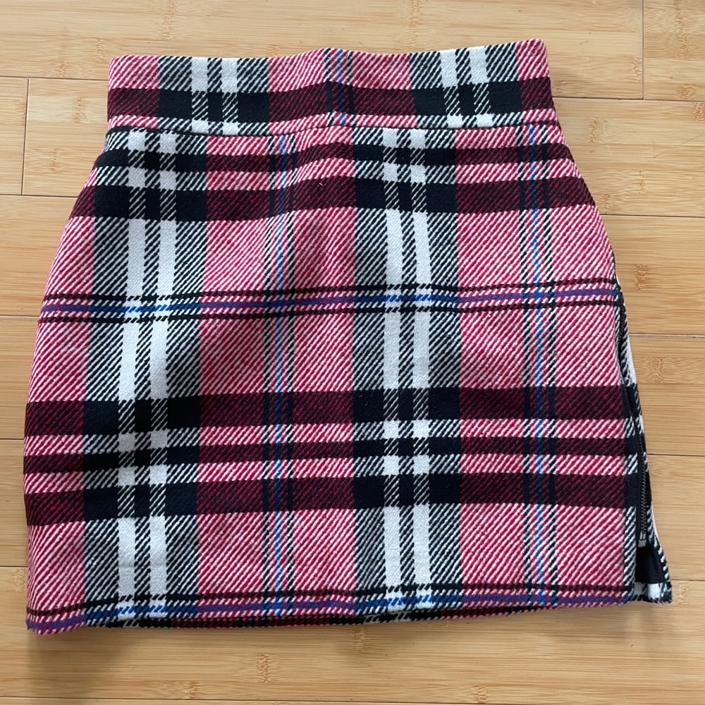 Topshop plaid mini skirt